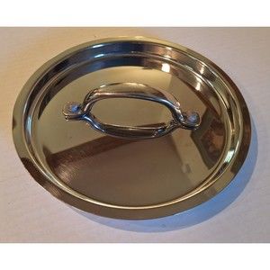 Replacement Stainless Steel Lid Only Pot Skillet, 7 3/4" Outer, 6 3/4” Inner Rim